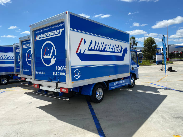 Mainfreight takes delivery of six electric trucks
