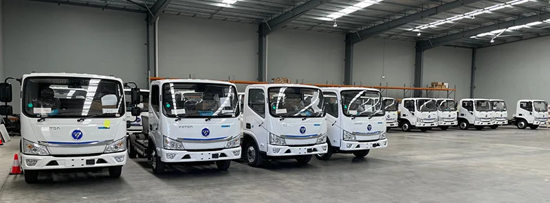 40 iBlues Light Duty Electric Trucks have arrived in Australia